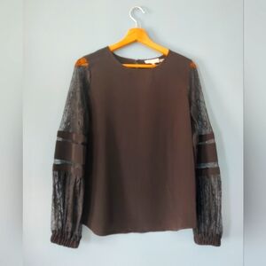 Calvin Klein Blouse with lacy sleeves XS NWT